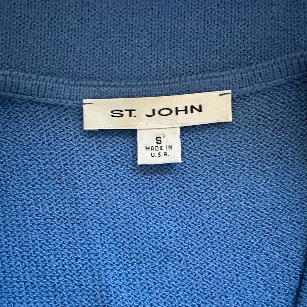 St. John collection in Sky Blue, includes suit jacket, dress, skirt, and pants. - Picture 4 of 10